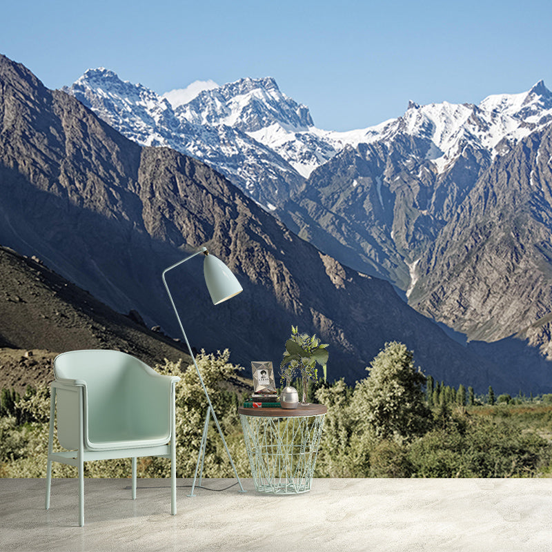 Sky Resistant Mural Wallpaper Mountain Landscapes Pattern for Wall Decor