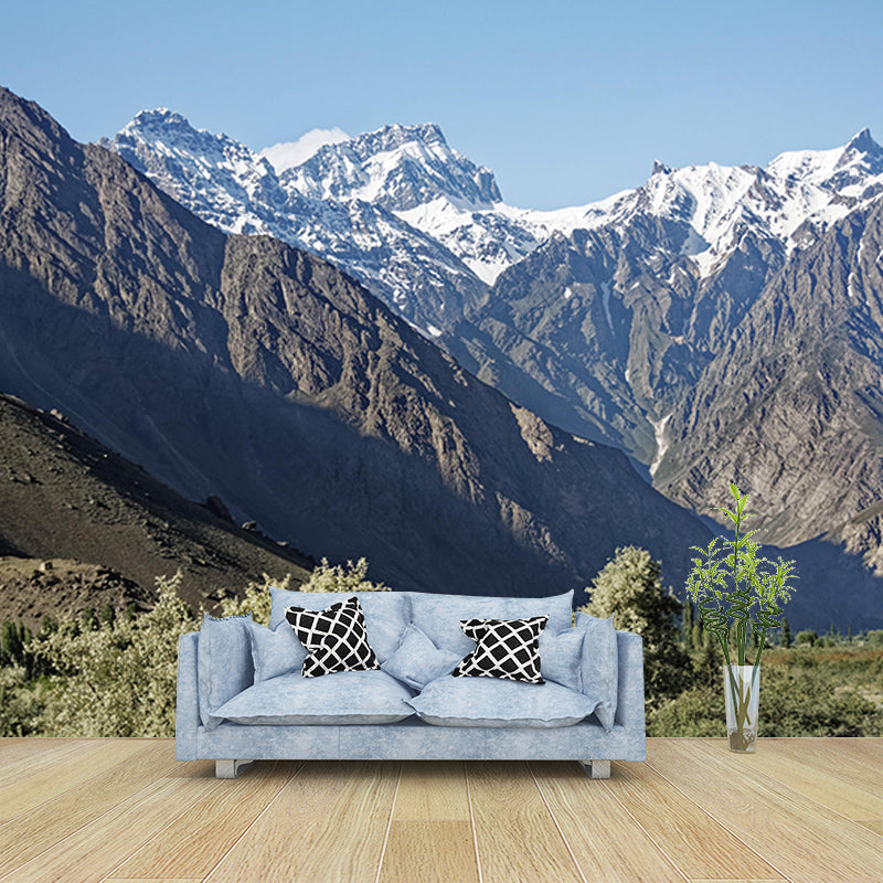 Sky Resistant Mural Wallpaper Mountain Landscapes Pattern for Wall Decor