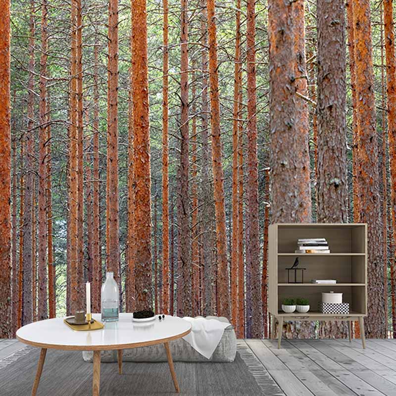 Mildew Resistant Wall Mural Wallpaper Forest Landscapes Pattern for Decoration