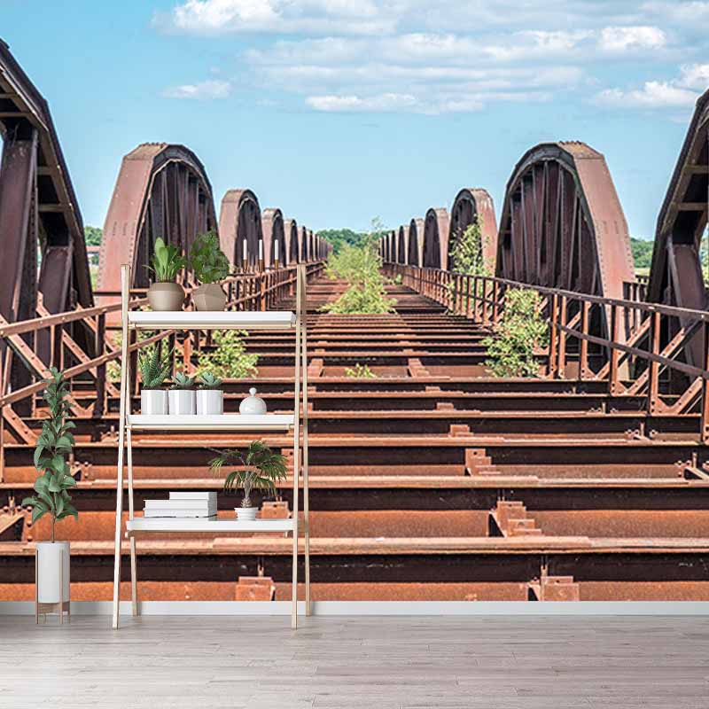 Mildew Resistant Wall Mural Wallpaper Space Extension Pattern for Sitting Room