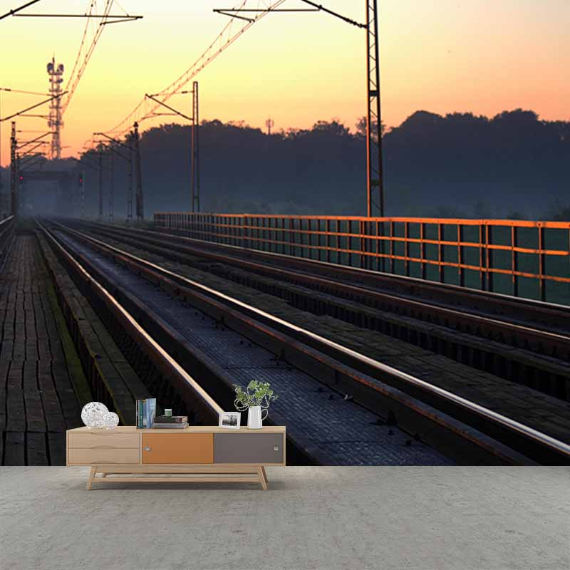 Mildew Resistant Wall Mural Wallpaper Space Extension Pattern for Sitting Room