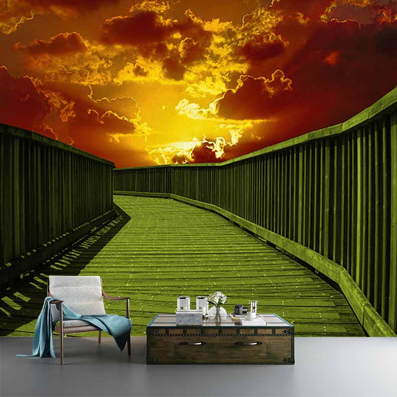 Wall Covering Space Extension Pattern Mildew Resistant Wall Mural Wallpaper