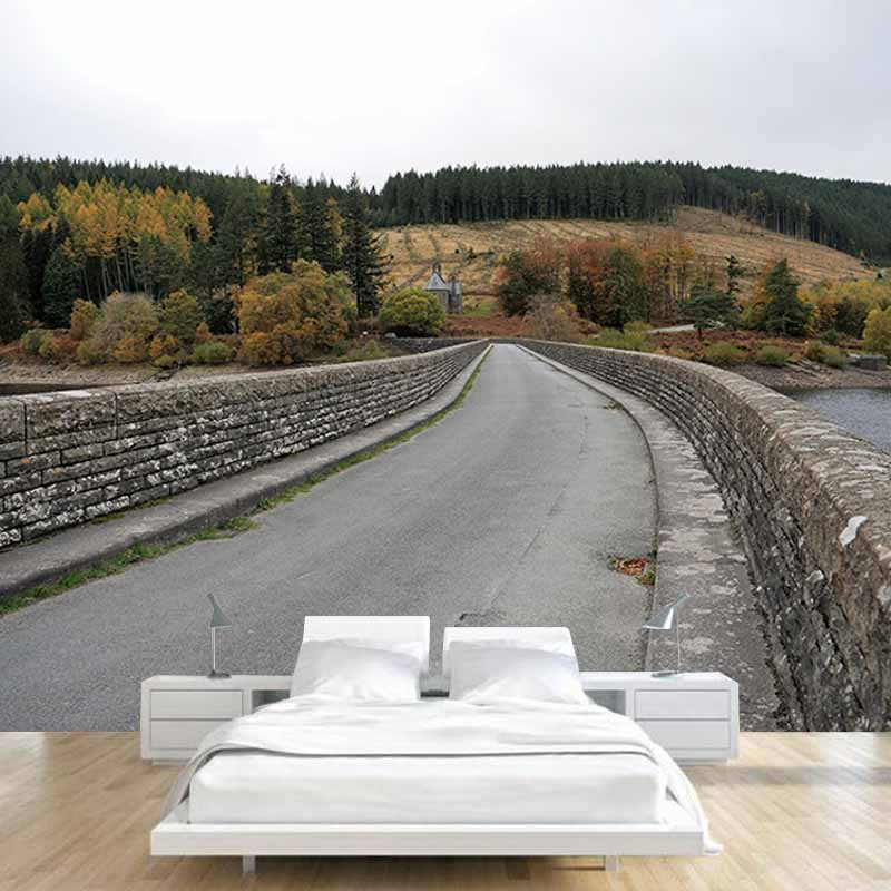 Mildew Resistant Wall Mural Wallpaper Space Extension Pattern for Room