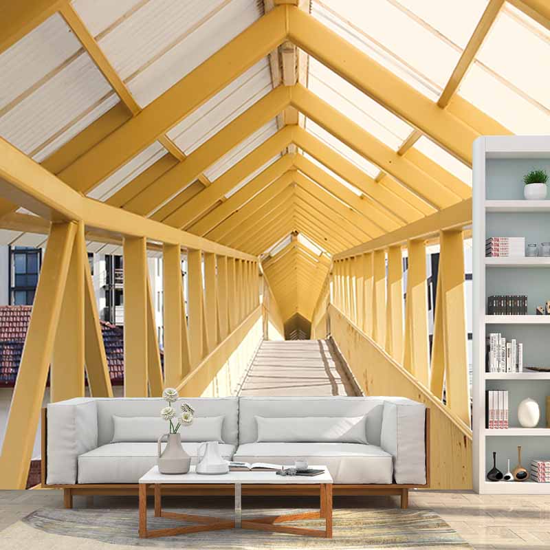 Living Room Mildew Resistant Wall Mural Wallpaper Space Extension Pattern