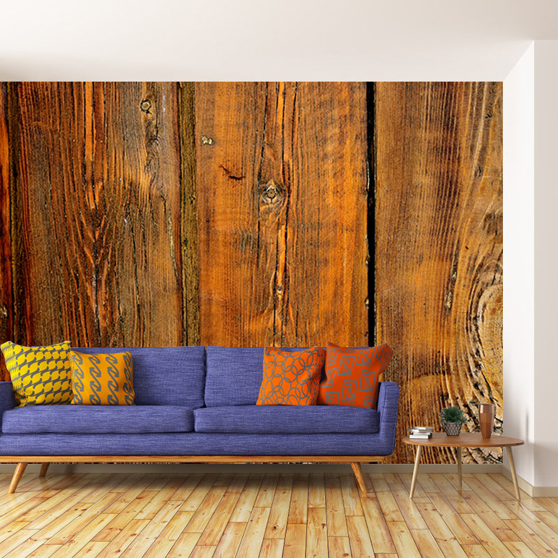 Wood Grain Mural Modern Smooth Wall Covering for Sleeping Room, Stain Resistant