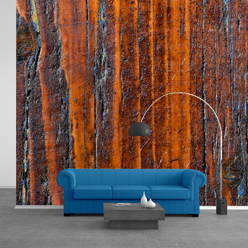 Wood Grain Mural Modern Smooth Wall Covering for Sleeping Room, Stain Resistant