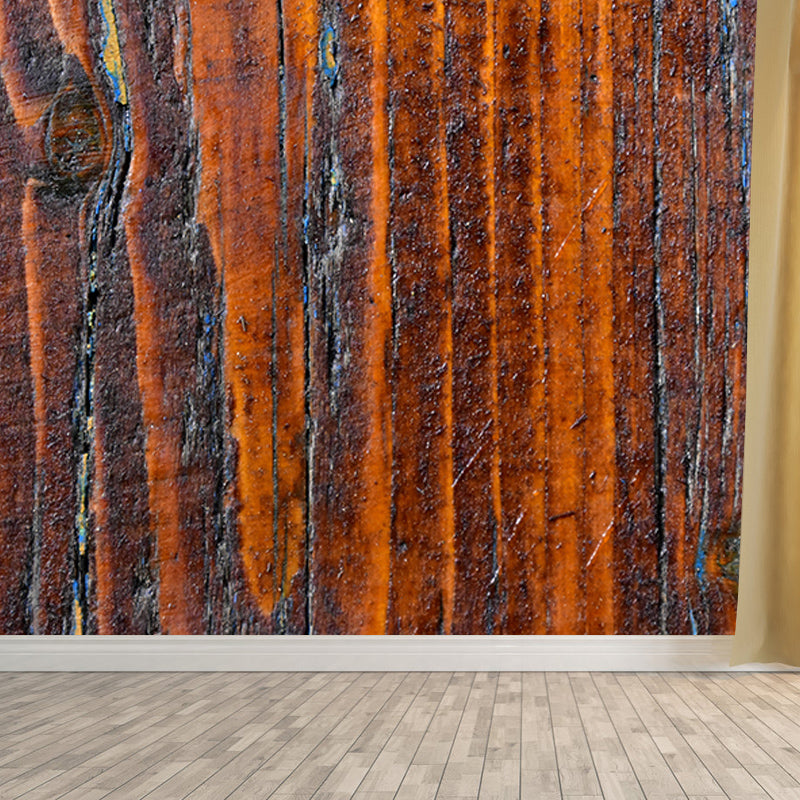 Wood Grain Mural Modern Smooth Wall Covering for Sleeping Room, Stain Resistant