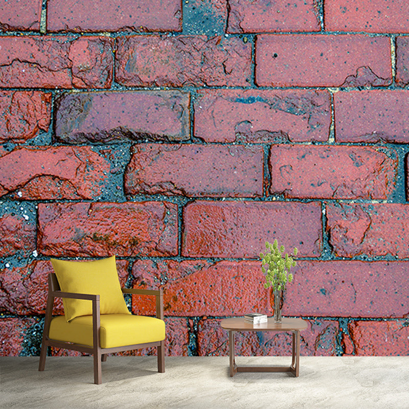 Bedroom Decoration Industrial Brick Wall Wall Mural, Personalized Size