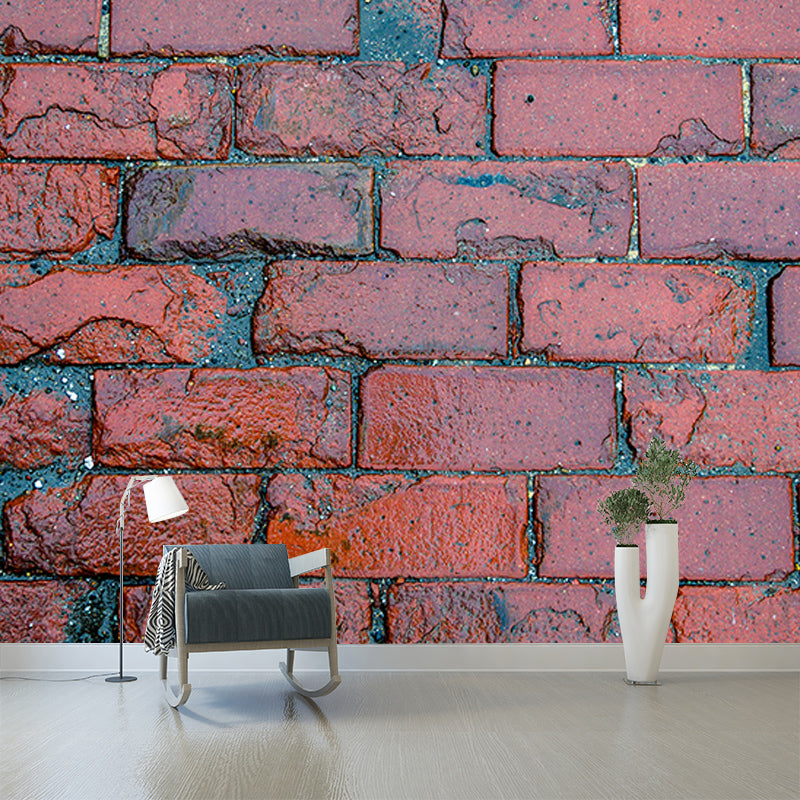 Bedroom Decoration Industrial Brick Wall Wall Mural, Personalized Size