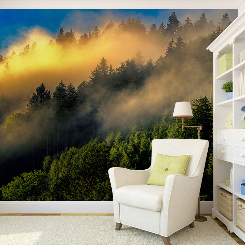 Forest Dense Wallpaper Mural for Bedroom, Water Resistant, Custom Size Available