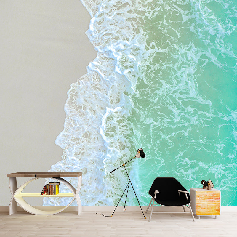Sandy Beach Wall Mural Tropical Girls Room Mural for Wall Decor, Custom Size