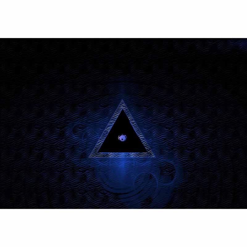 Triangle Geometry Illustration Mural Decal Waterproof Wall Covering for Living Room