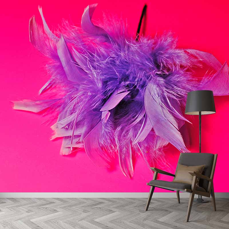 Feather Wallpaper Wall Mural Moisture Resistant Girls Bedroom Wall Decor