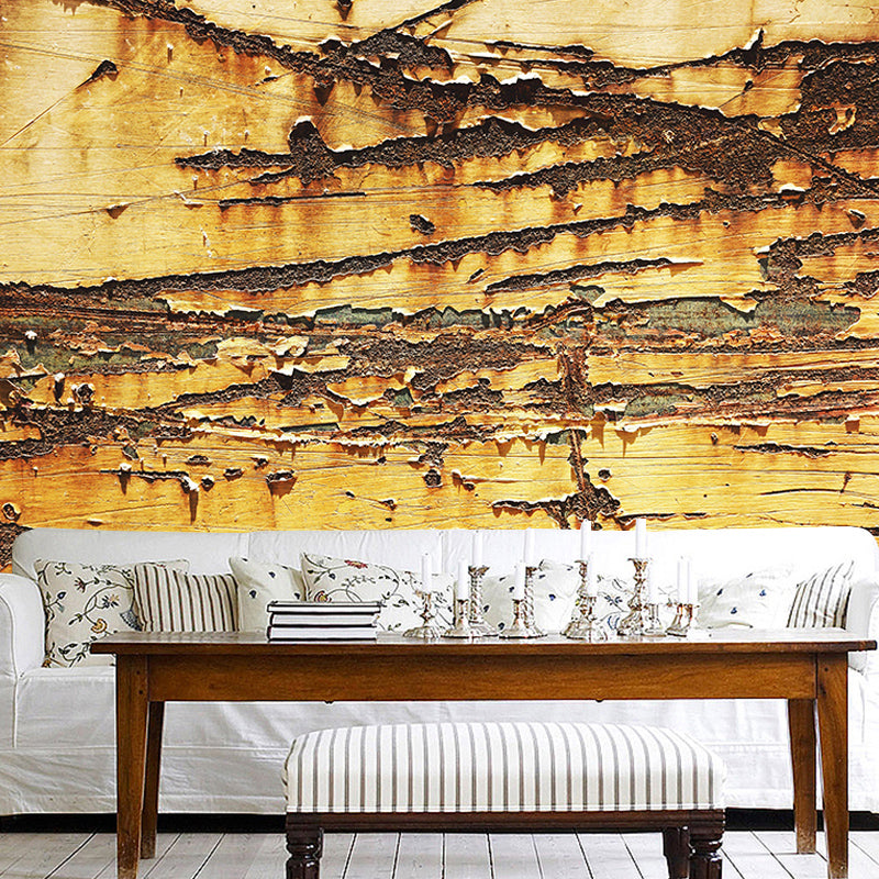 Industrial Style Metal Mural Wallpaper Horizontal Photography Living Room Wall Covering