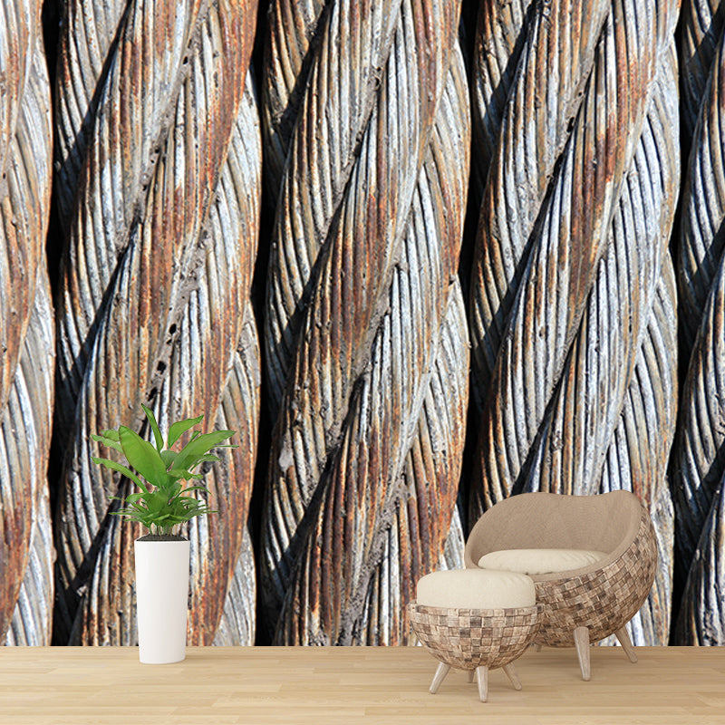 Wallpaper Industrial Metal Mural Horizontal Photography Living Room Wall Art