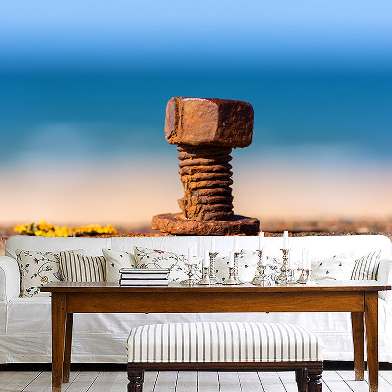 Industrial Metal Wall Mural Wallpaper Horizontal Photography Living Room Wall Art