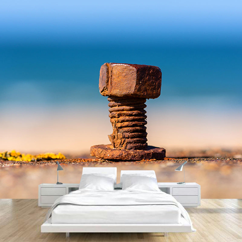 Industrial Metal Wall Mural Wallpaper Horizontal Photography Living Room Wall Art