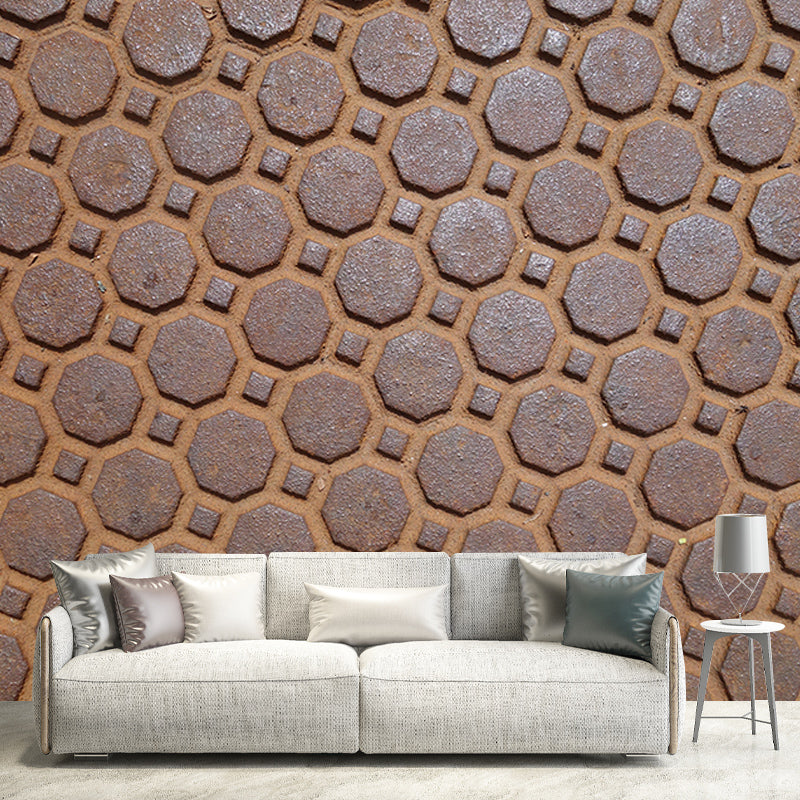 Metal Mural Industrial Style Wallpaper Horizontal Photography Living Room Wall Art