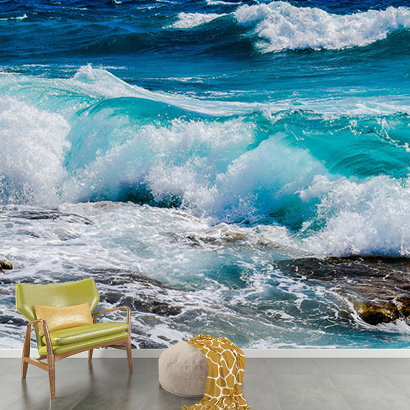 Contemporary Photography Sea Wall Mural Wallpaper Sitting Room Wall Covering