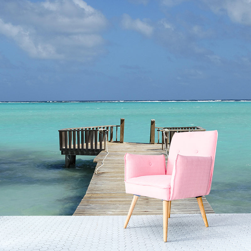 Contemporary Photography Sea Wall Mural Wallpaper Sitting Room Wall Covering