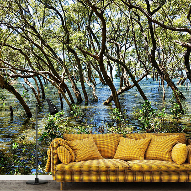 Dining Room Contemporary Photography Forest Wall Mural Wallpaper Wall Covering