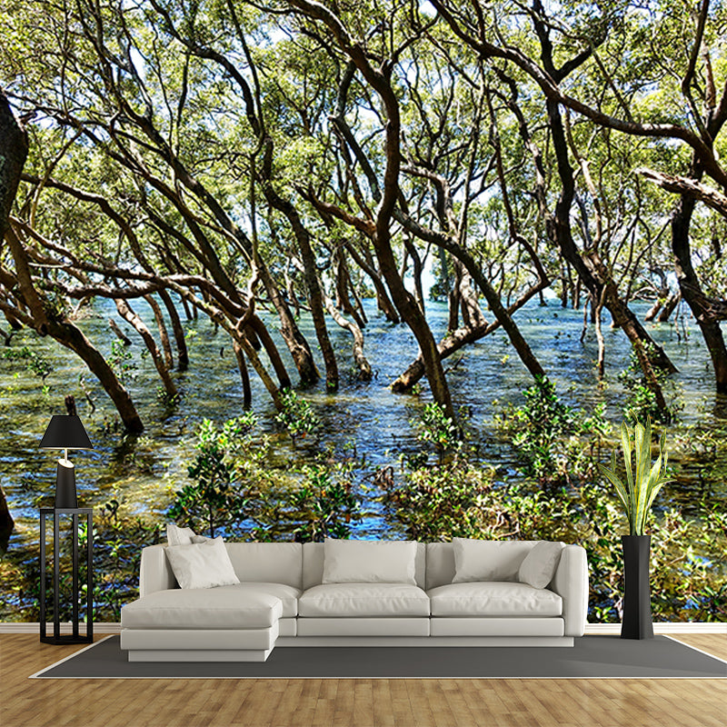 Dining Room Contemporary Photography Forest Wall Mural Wallpaper Wall Covering