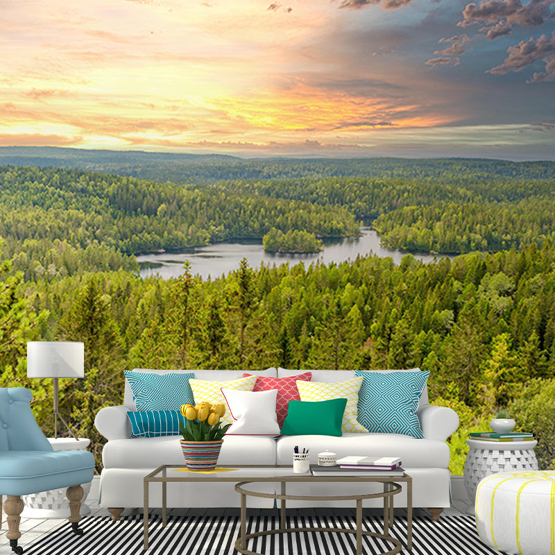 Dining Room Contemporary Photography Forest Wall Mural Wallpaper Wall Covering