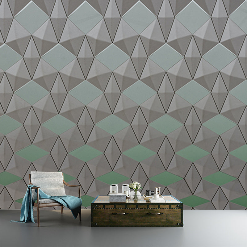 Illustration Geometry Simple Mural Wallpaper Moisture Resistant, Personalized Size
