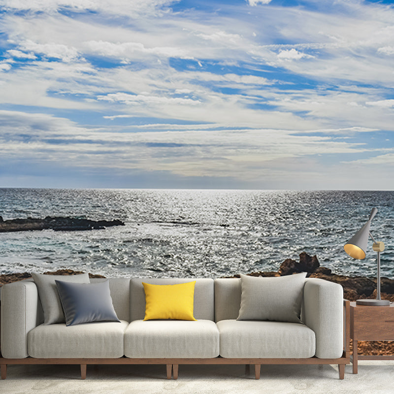 Tropical Beach Wallpaper Mural Water-Proof Living Room Wall Decoration