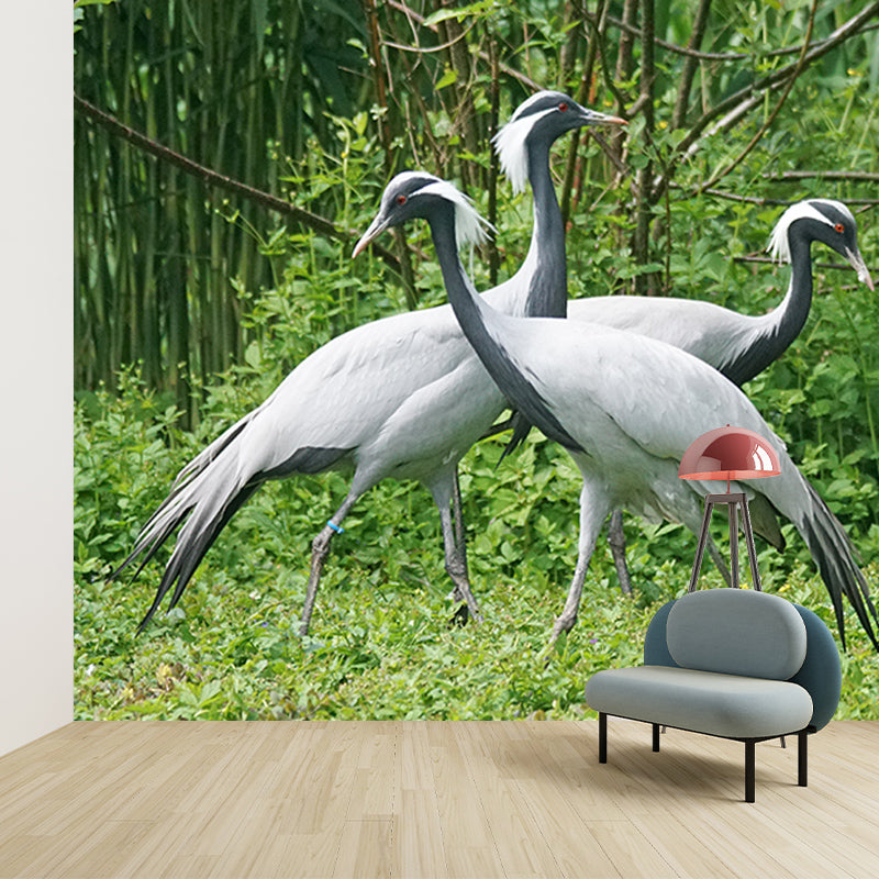Crane Animal Modernism Wall Decor for Living Room Bedroom, Moisture Resistant