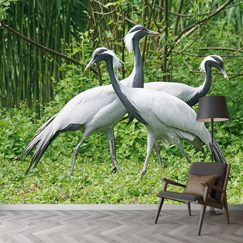 Crane Animal Modernism Wall Decor for Living Room Bedroom, Moisture Resistant