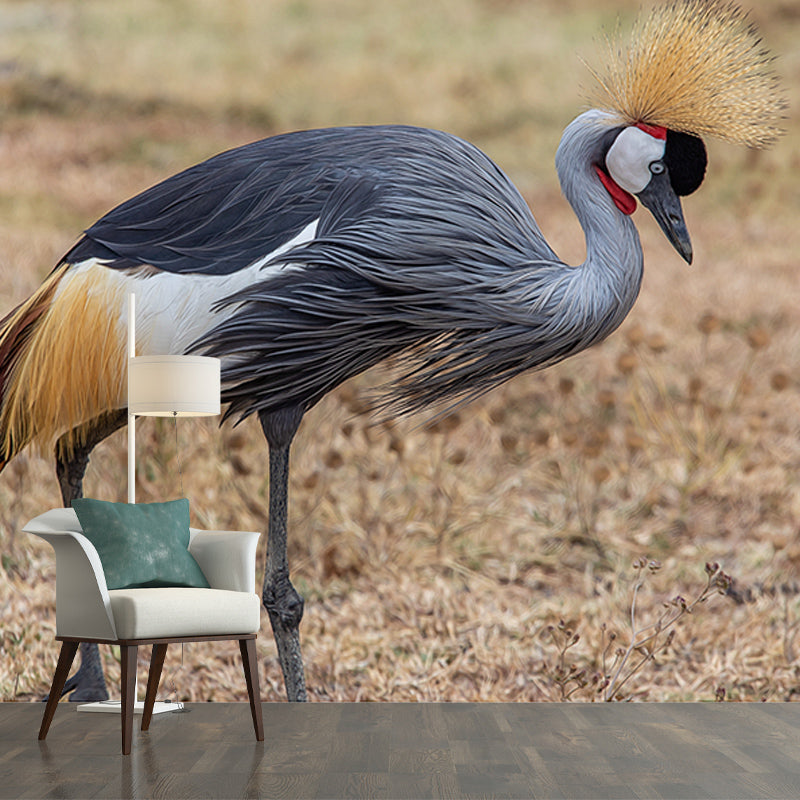 Crane Animal Modernism Wall Decor for Living Room Bedroom, Moisture Resistant