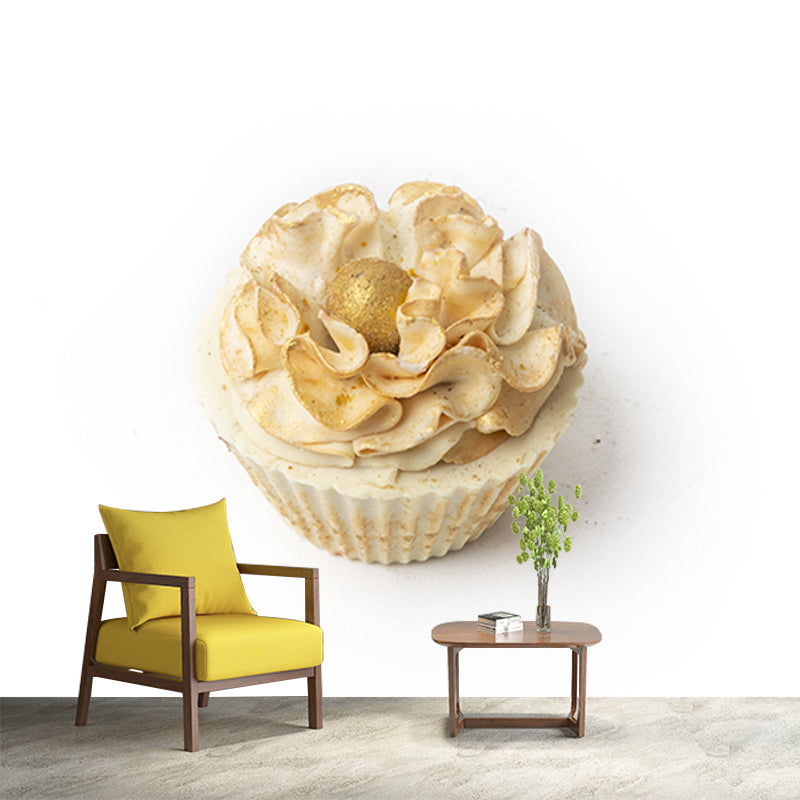 Minimalism Style Mini Cake Wall Mural Wallpaper for Dessert Shop, Custom Size Available