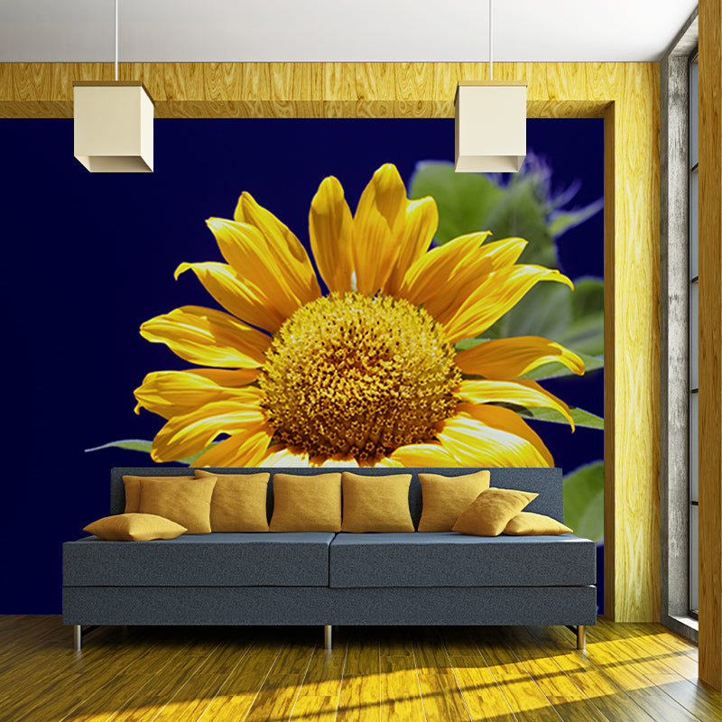 Sunflower Flower Mural Wallpaper for Bedroom Decorative Wall Art, Personalized Size