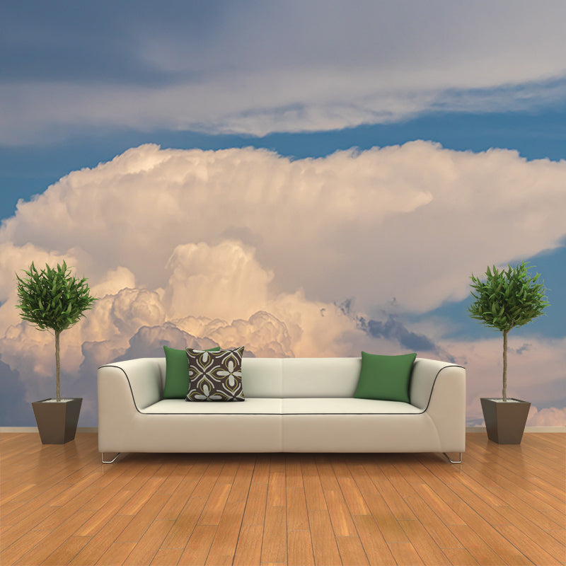 Sky Clouds View Mural Modern Dining Room Moisture Resistant Wall Decor