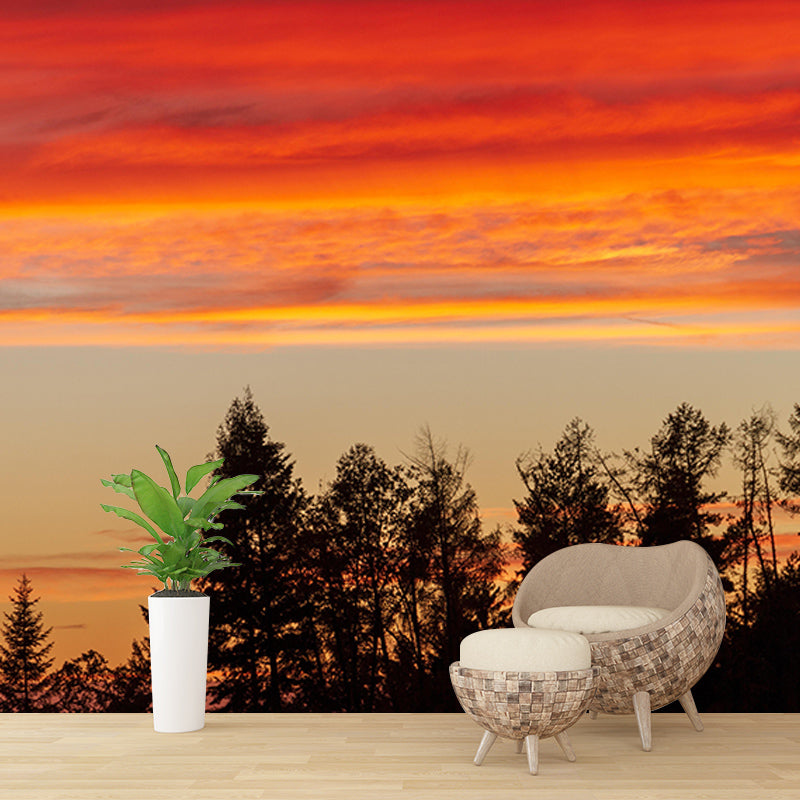 Mildew Resistant Mural Wallpaper Sky Landscapes Pattern for Wall Decor