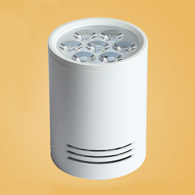 Modern Simple LED Ceiling Lamp Aluminium Cylindrical Flush Mount for Dining Room