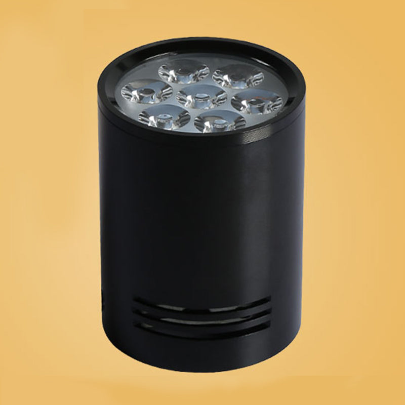 Modern Simple LED Ceiling Lamp Aluminium Cylindrical Flush Mount for Dining Room