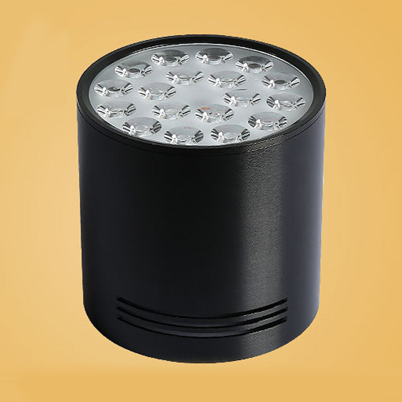 Modern Simple LED Ceiling Lamp Aluminium Cylindrical Flush Mount for Dining Room