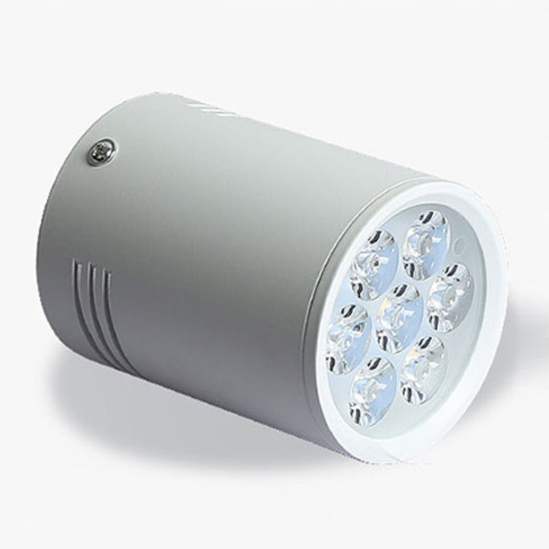 Modern Simple LED Ceiling Lamp Aluminium Cylindrical Flush Mount for Dining Room