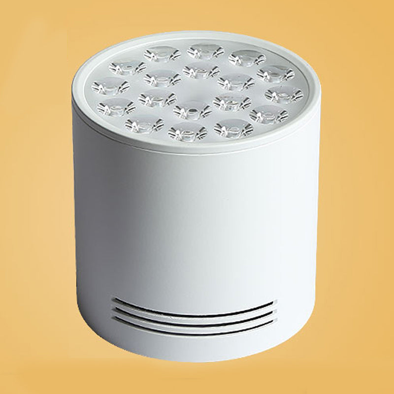 Modern Simple LED Ceiling Lamp Aluminium Cylindrical Flush Mount for Dining Room