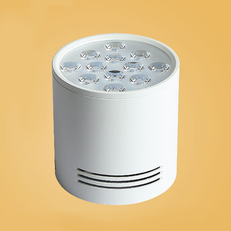 Modern Simple LED Ceiling Lamp Aluminium Cylindrical Flush Mount for Dining Room