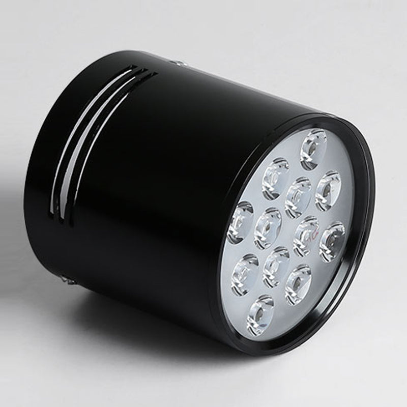 Modern Simple LED Ceiling Lamp Aluminium Cylindrical Flush Mount for Dining Room