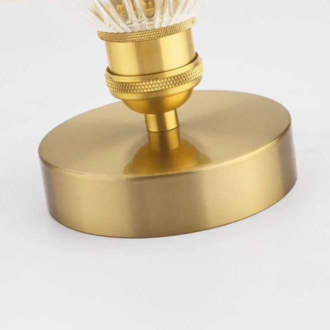 Colonial Style Copper Ceiling Light Lotus Metal 1-Light Flush Mount