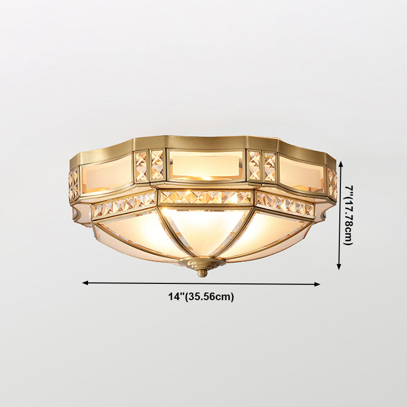 Drum Flush Mount Ceiling Light Fixtures Colonial Style Copper Ceiling Lights