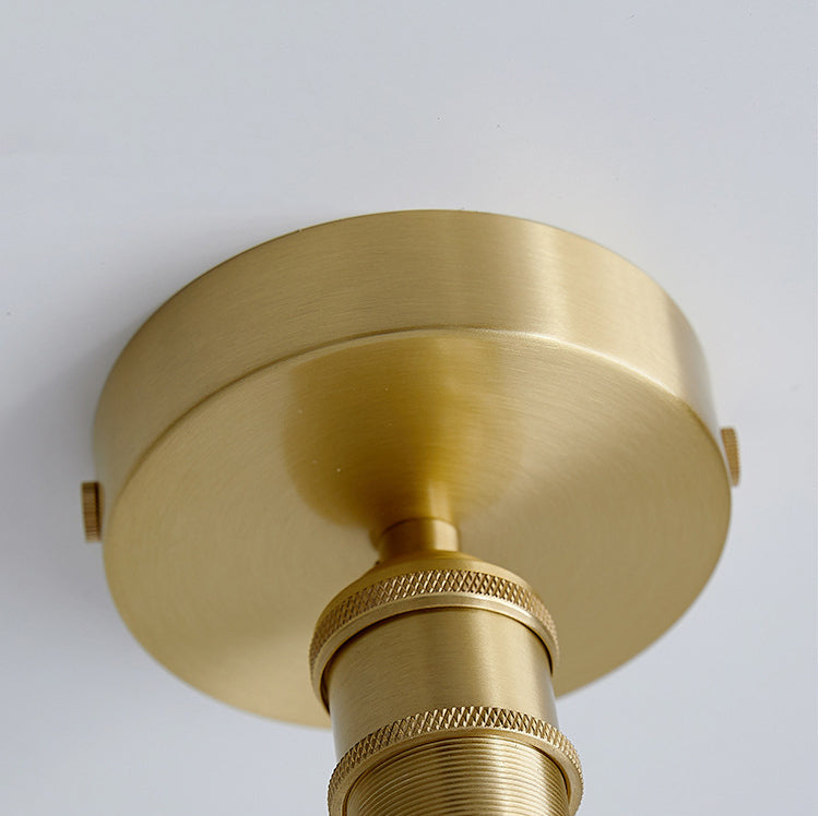 Crown Flush Mount Fixture Colonial Style Copper Ceiling Light