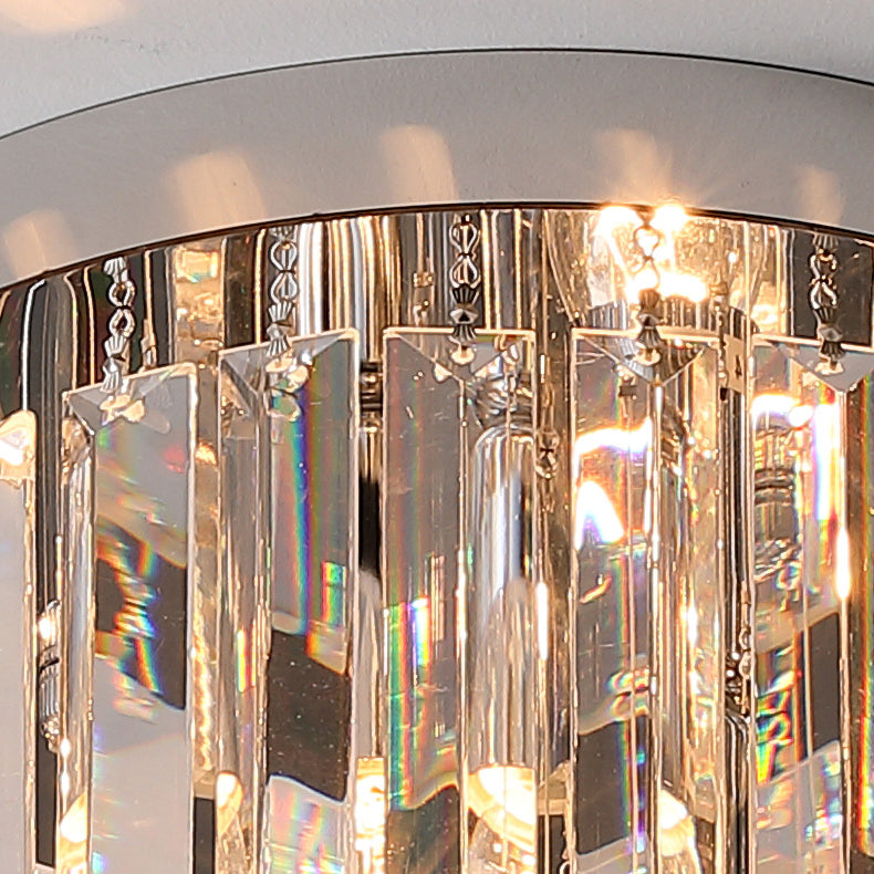 Moderne plafondlamp met eenvoudige geometrie, roestvrij staal, inbouw voor gang