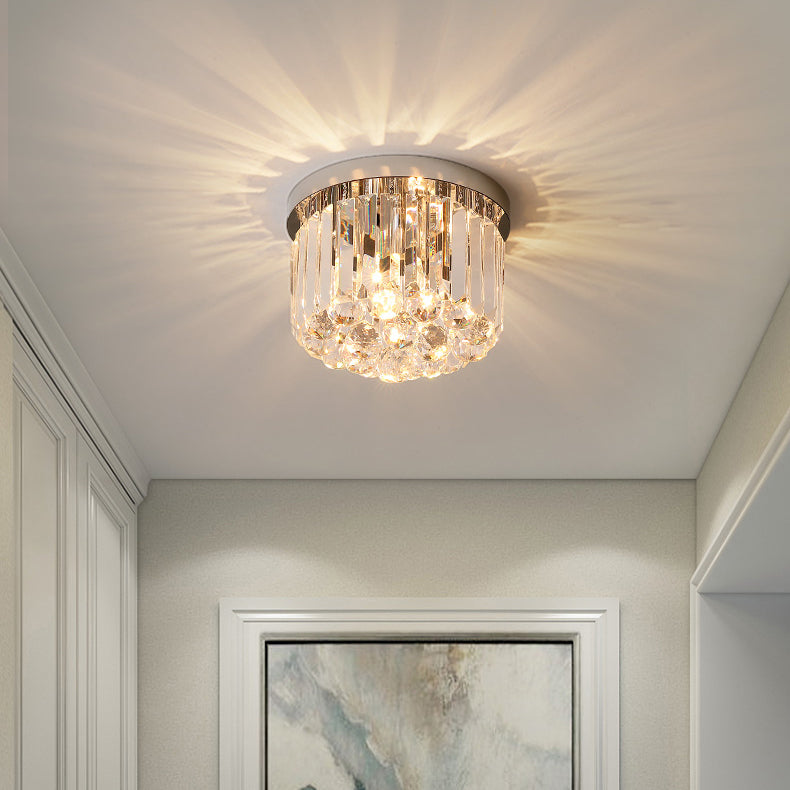 Lampada da soffitto moderna a forma di geometria semplice, montaggio ad incasso in acciaio inossidabile per corridoio