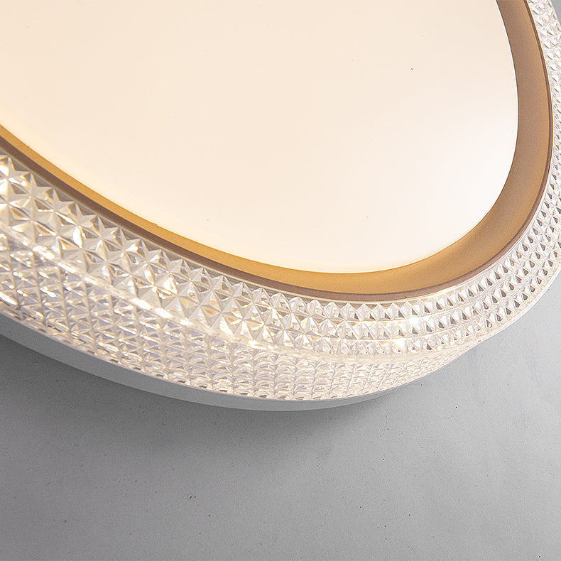 Plafonnier LED en cristal Simple et moderne, montage encastré en forme de géométrie en fer pour chambre à coucher