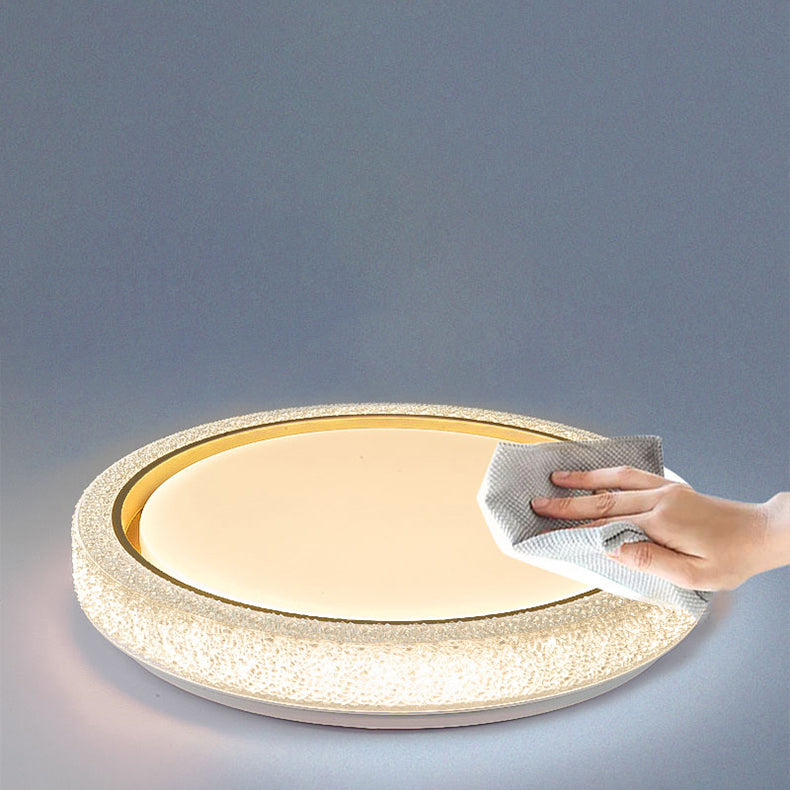 Plafonnier LED en cristal Simple et moderne, montage encastré en forme de géométrie en fer pour chambre à coucher